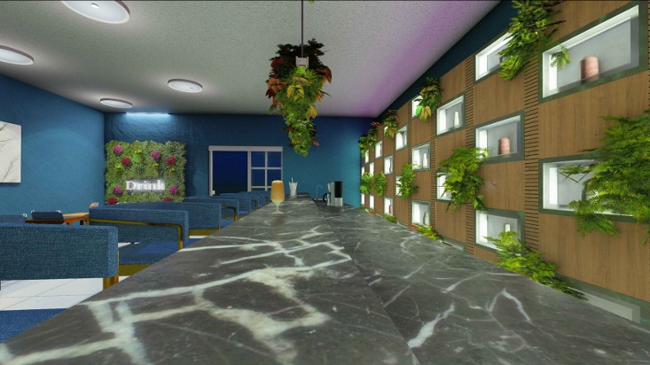 Boutique Bar seating area concept